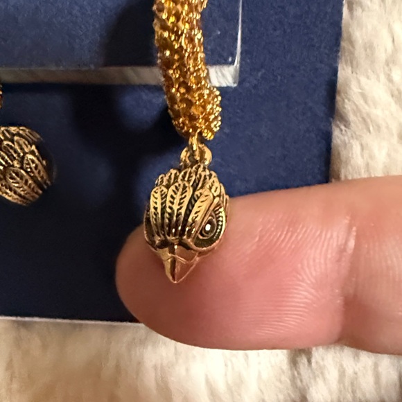 Kurt Geiger Vibrant Orange Pouch with Gold Accents earrings - Picture 5 of 5